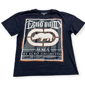 Ecko Unlimited‎ MMA T-Shirt Men's XL Black Graphic Print Crewneck